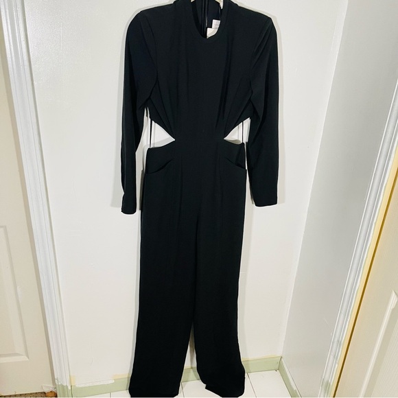 NWT A.L.C. Gabriela Cutout Jumpsuit Long Sleeve Black - Picture 5 of 8